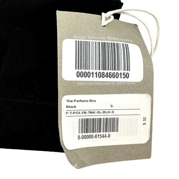 Everlane The Perform Sports Bra Black Size Small NWT - Picture 12 of 13